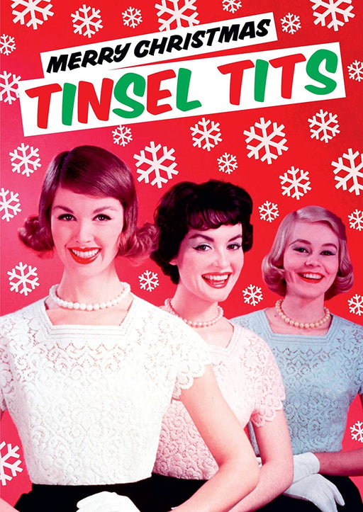 Comedy Christmas Card - Merry Christmas Tinsel Ti*s - The Ultimate Balloon & Party Shop