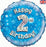 18" Foil Age 2 Balloon - Blue Glitz