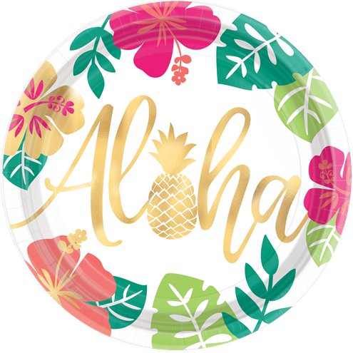 Large Paper Plates - Aloha