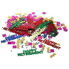 Multi Coloured Retirement Party Table Confetti