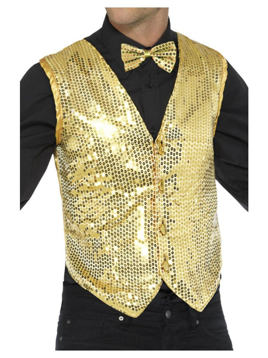 Sequin Men’s Waistcoat - Gold