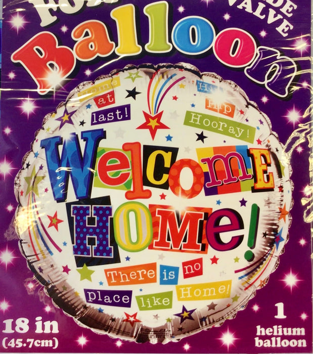 18" Foil Welcome Home Circle Balloon