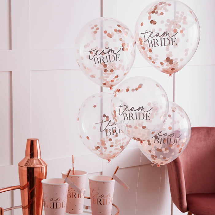 Team Bride Confetti Filled Balloons