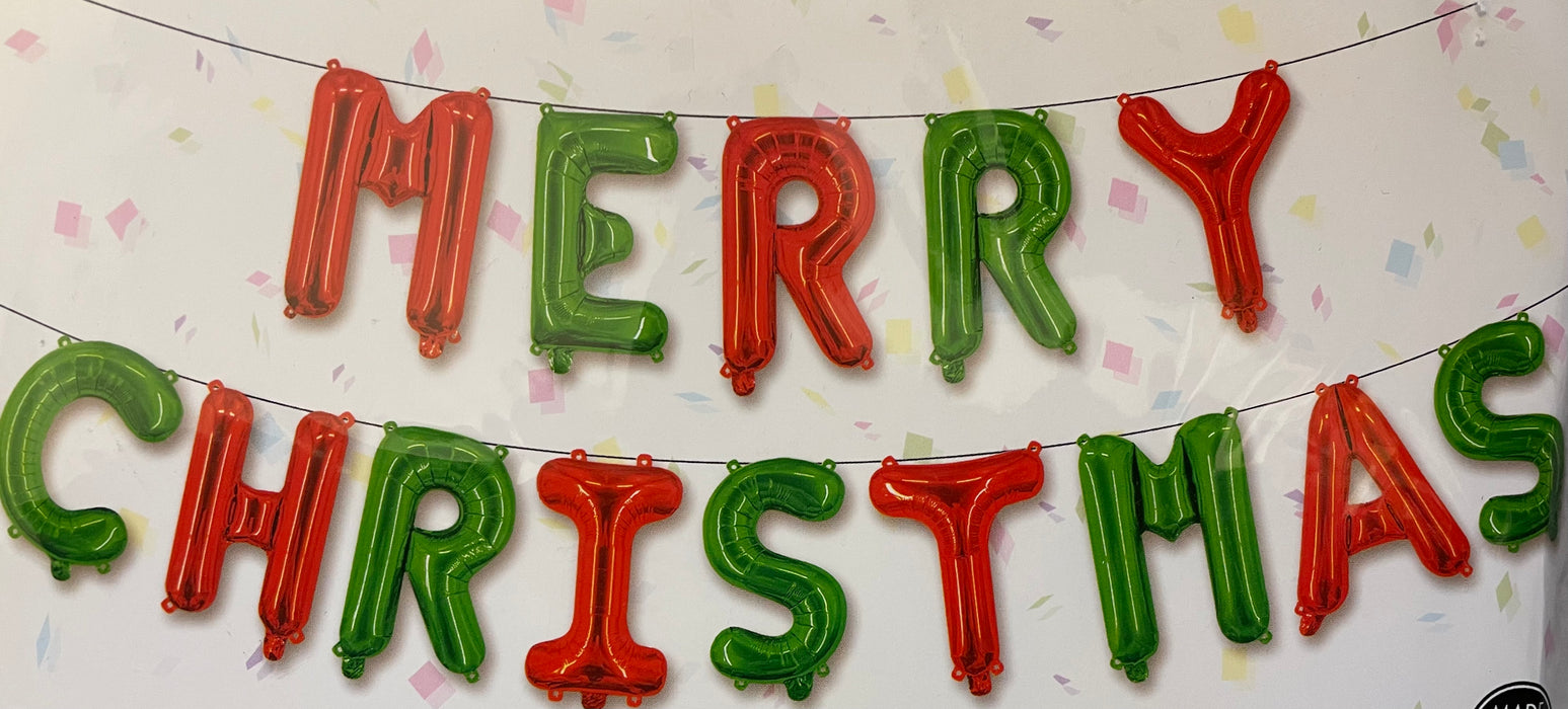 Merry Christmas Balloon Bunting