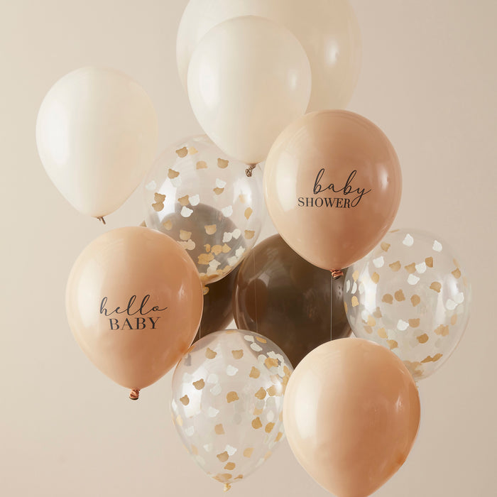 Baby Shower Printed Latex Balloon Set