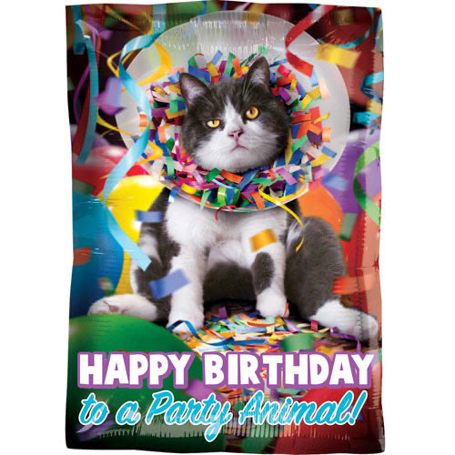 Happy Birthday Foil Balloon - Cat Party - The Ultimate Balloon & Party Shop