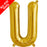 Mini Air Fill  Letter 'U' Foil Balloon - Gold - The Ultimate Balloon & Party Shop