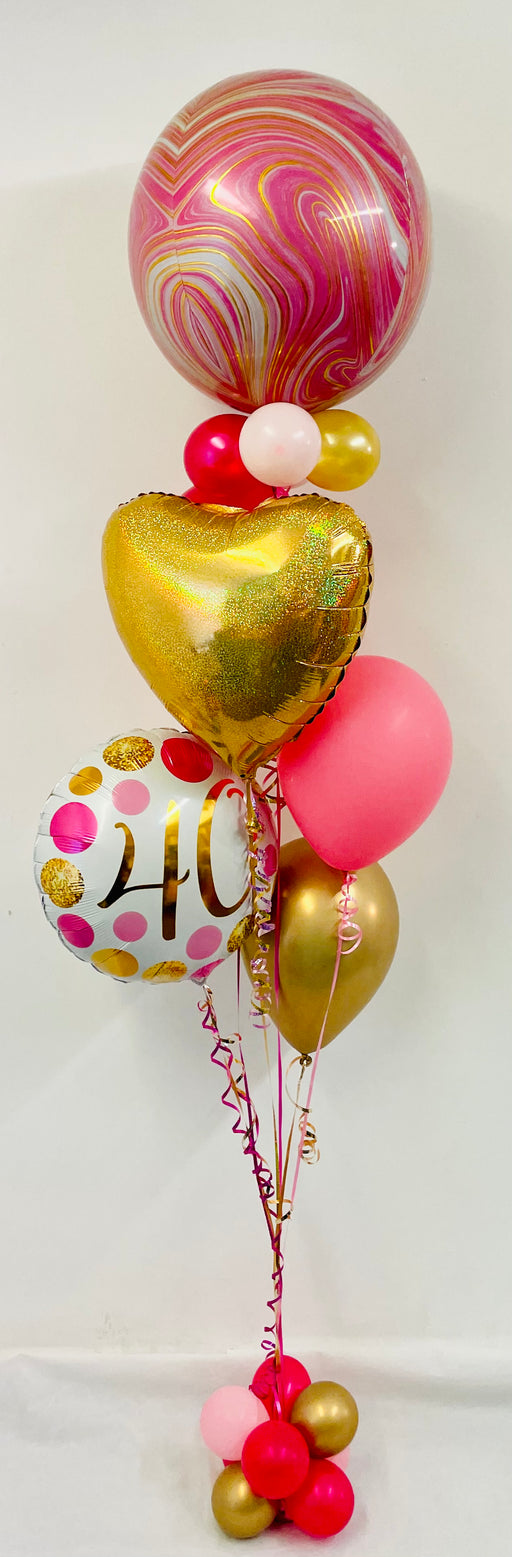 Deluxe Birthday Orbz Assorted Display - Pink & Gold