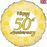 18" Foil 50th Golden Anniversary Balloon