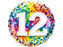 18" Foil Age 12 Balloon - Rainbow