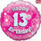 18" Foil Age 13 Balloon - Pink Glitz