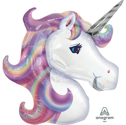 32" Foil Unicorn Large Printed Balloon - Pastel