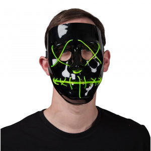 Light Up Anarchy Mask (Purge) - Green