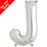 Mini Air Fill  Letter 'J' Foil Balloon - Silver - The Ultimate Balloon & Party Shop