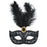 Black Feather Decorative Eyemask
