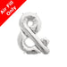 Mini Air Fill  '&' Foil Balloon - Silver - The Ultimate Balloon & Party Shop