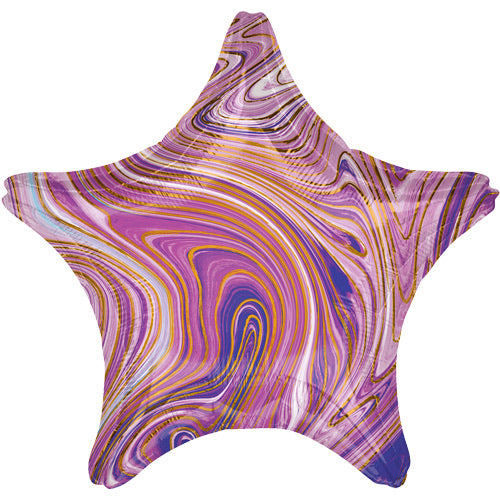 Marblez Foil Star Balloon - Purple