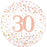 18" Foil Age 30 Balloon - Rose Gold - The Ultimate Balloon & Party Shop