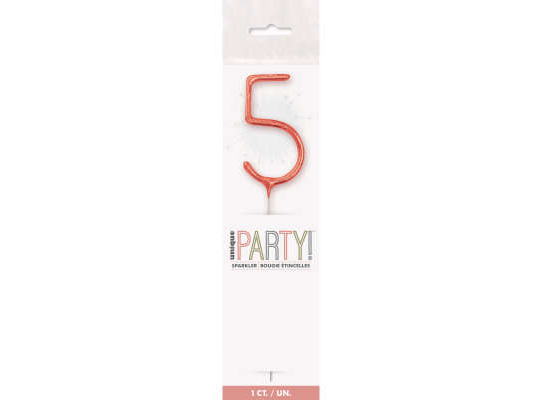 Sparkling Number Candle - 5 - The Ultimate Balloon & Party Shop