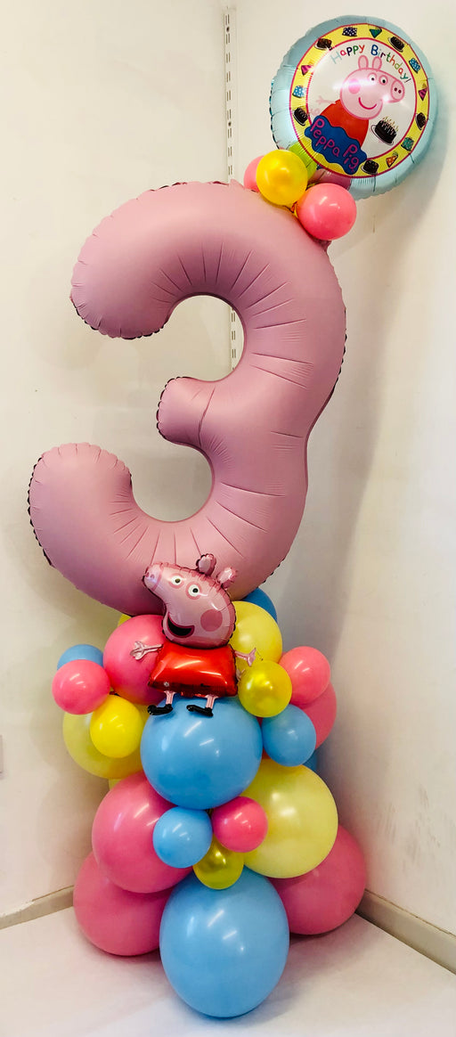 Age Themed Double Balloon Column - Monster