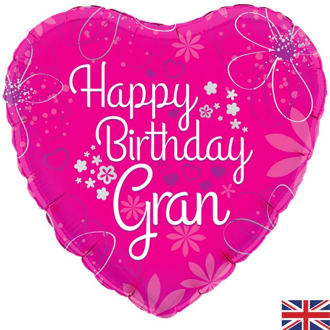 18" Foil Happy Birthday - Happy Birthday Gran