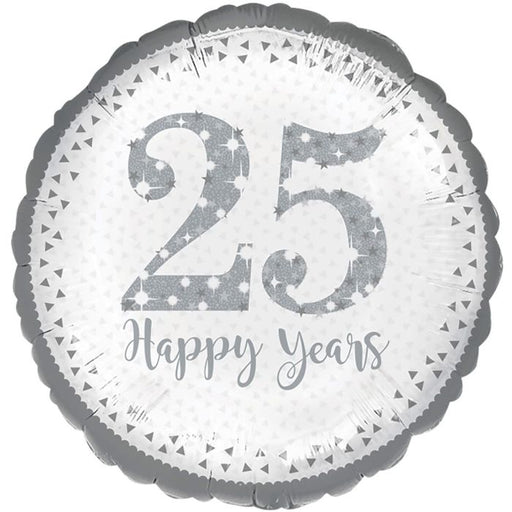 18" Foil 25th Anniversary Balloon - Round