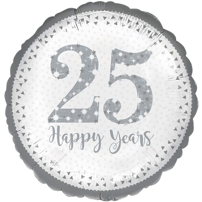 18" Foil 25th Anniversary Balloon - Round