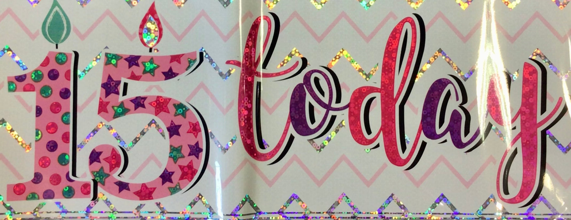 Age 15 Birthday Banner