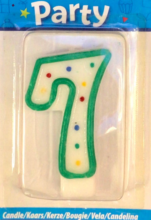Wax Number Candle - 7 (Green)