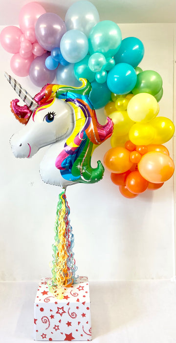 Organic Balloon Garland - Rainbow Unicorn.