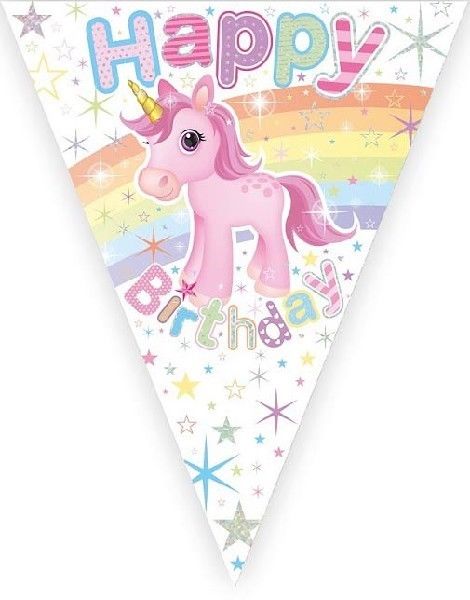 Happy Birthday Unicorn Bunting