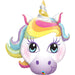 Unicorn Head Super Shape Foil Balloon - Princess Unicorn - The Ultimate Balloon & Party Shop