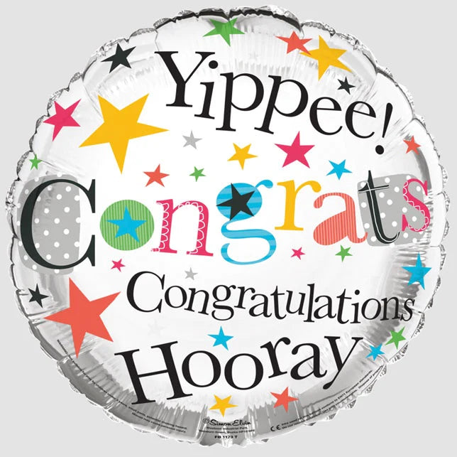 18" Foil Congratulations Balloon - Hooray