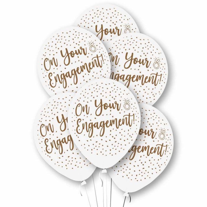 Happy Anniversary White Balloons (6pk)