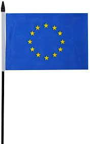 European Hand Waving Flag