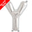 Mini Air Fill  Letter 'Y' Foil Balloon - Silver - The Ultimate Balloon & Party Shop