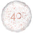 18" Foil Age 40 Balloon - Rose Gold Sparkle