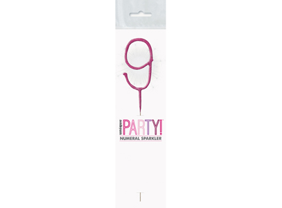 Sparkling Number Candle - 9 - The Ultimate Balloon & Party Shop