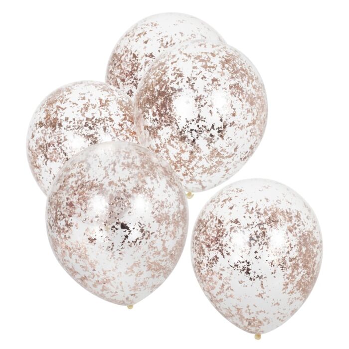 Confetti Filled Balloons -  Rose Gold
