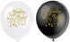 Happy New Year Latex Balloons - Black & White - The Ultimate Balloon & Party Shop
