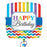 18" Foil Happy Birthday - Bright Patterns - The Ultimate Balloon & Party Shop