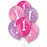 Age 1 Pink Birthday Balloons 6 Pack