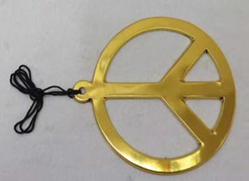 Jumbo Gold Peace Medallion Necklace
