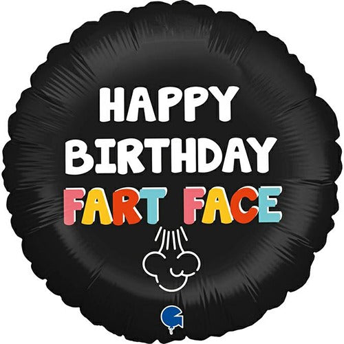 18" Foil Happy Birthday Balloon - Fart Face