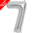 Mini Air Fill Number 7 Foil Balloon Silver - The Ultimate Balloon & Party Shop