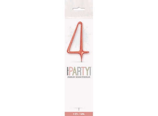 Sparkling Number Candle - 4 - The Ultimate Balloon & Party Shop