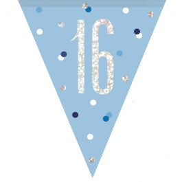 Age 16 Bunting - Blue