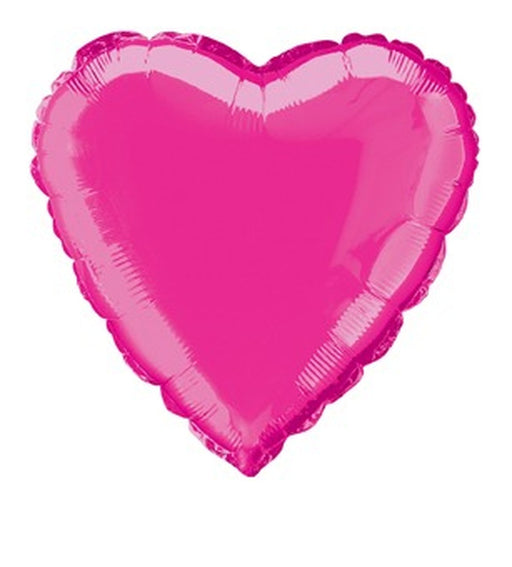 Heart Shaped Foil Balloon - Hot Pink