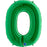 Number 0 Foil Balloon Lime Green - The Ultimate Balloon & Party Shop