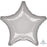 18" Foil Star Balloon - Silver Silk Lustre